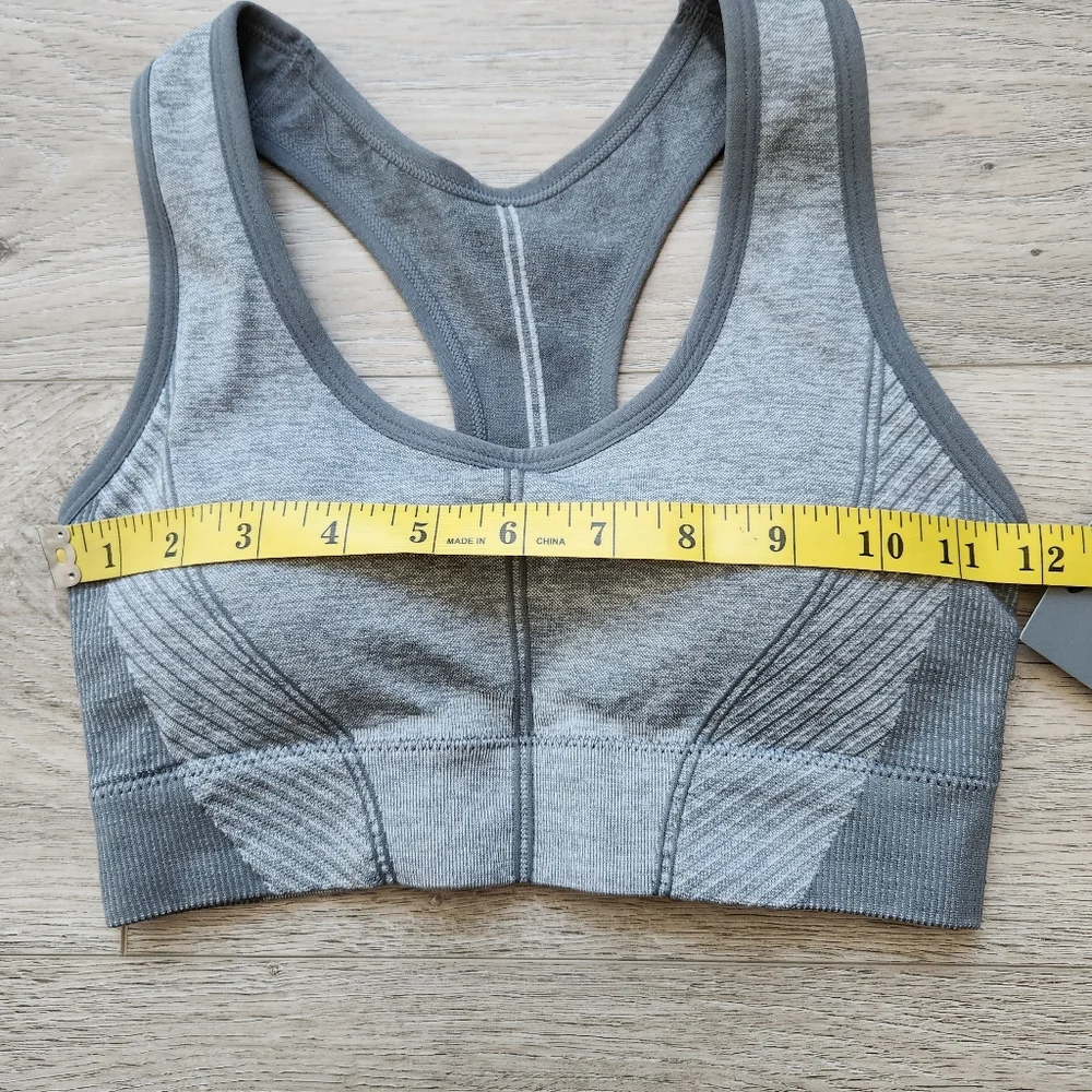 New Balance Heather Gray Racerback Sports Bra Womens Small Nwt